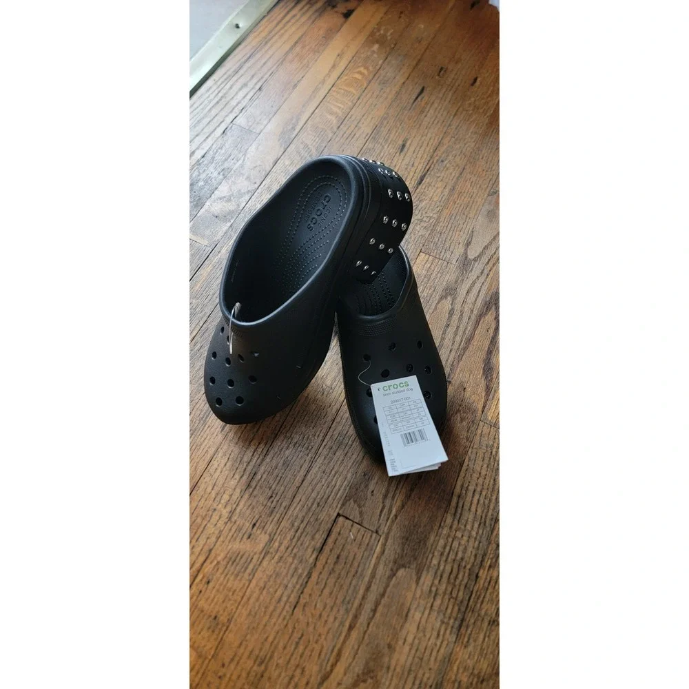 Crocs Siren Studded‎ Clog Black Platform Heel Men's M11 W13